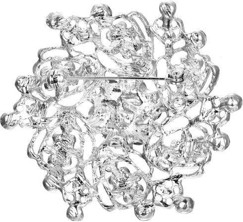 EVER FAITH Wedding Corsage Jewelry Austrian Crystal Elegant Flower Wreath Brooch Pin for Women...