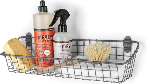 Spectrum Diversified Vintage Cabinet & Wall Mount Basket, Medium, Industrial Gray...