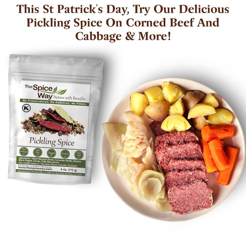 The Spice Way Pickling Spice - (4 oz) seasoning made from spices for pickles, canning, corned beef and even pastrami...