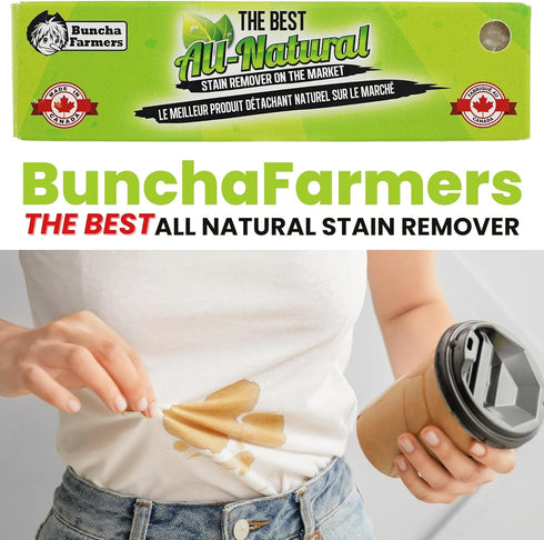 Buncha Farmers-The Best-100% All Natural, Biodegradable, Environmentally Friendly Stain Remover Stick (Made in Canada 1.76 oz) - 3 Pack...
