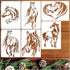 Horse Stencils for Painting on Wood, Horse Stencils for Crafts Reusable Wood Burning Drawing Art Paint Stencils and Patterns for Wall Cake Cookie ...