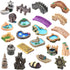 24 Pcs Miniature Garden Accessories Mini Garden Bridge Figurines Garden Decor Micro Landscape Lighthouse Water Well Ornament for Yard DIY Craft Po...