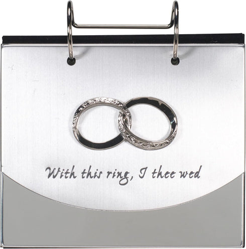 Malden International Designs Wedding Rings With This Ring, I Thee Wed Flip Album Picture Frame, Silver...