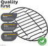 GOURMEX Black Oval Roasting Rack with Integrated Feet | Stainless Steel Kitchen Rack With Non-Stick Coating, PTFE Free | Oven and Dishwasher Safe ...