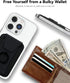 3-in-1 Magnetic Wallet with Phone Ring Stand, Compatible with Mag-Safe Wallet, Magnetic Privacy Flap, Phone Wallet with Phone Ring for iPhone 15/1...