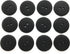 12 Tailored Premium Flat Suspender Buttons, Military Army Buttons 3/4" Matte Black Flat Buttons...