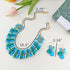 Bocar Fashion Cluster Bubble Acrylic Statement Necklace for Women Bib Collar Jewelry Set Necklace and Earrings (NK-10677-blue)...
