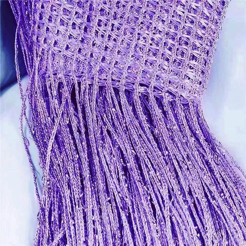 ave split Decorative Door String Curtain Wall Panel Fringe Window Room Divider Blind Divider Tassel Screen Home 100x200centimete (Light Purple18)...