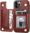 ONETOP Compatible with iPhone 12 Compatible with iPhone 12 Pro Wallet Case with Card Holder, PU Leather Kickstand Card Slots Case, Double Magnetic...
