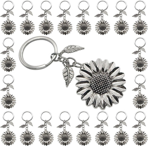 20PCS Sunflower Keychain Sunflower Key Ring Flower Keychain For Birthday Summer Party Wedding School Reward Sunflower Party Favor Bridesmaids Gift...