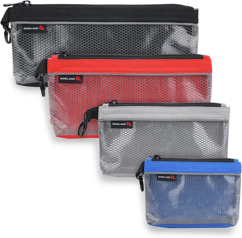 Zipper Pouches, Small Tools Bag, Waterproof Mesh Pouches, Tool Zipper Pouch, Travel Pouch, Clear Cosmetic Bag Case 4 Pack......