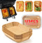 Air Fryer Liners Disposable, Rectangular Parchment paper for Ninja 2-Basket Air Fryer, 125Pcs Natural Ninja Dual Airfryer Liners, Greaseproof Air ...
