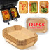 Air Fryer Liners Disposable, Rectangular Parchment paper for Ninja 2-Basket Air Fryer, 125Pcs Natural Ninja Dual Airfryer Liners, Greaseproof Air ...