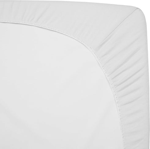 TL Care Supreme 100% Natural Cotton Jersey Knit Mini Crib Sheet, White, 24" x 38", Soft Breathable, for Boys and Girls...
