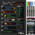 Magnetic Dry Erase Menu Board for Fridge includes 4 Liquid Chalk Markers - Weekly Meal Planner Blackboard, Grocery List and Notepad for Kitchen Re...