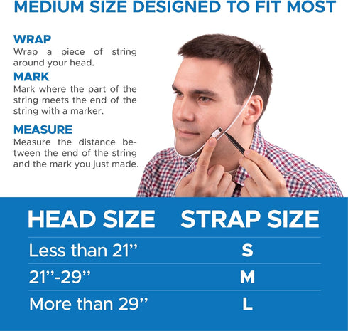 Chin Strap for Sleeping by AVEELA | CPAP Chin Strap in 3 Sizes, Anti Snoring Devices for Men and Women | Double Airflow Jaw Strap, Stop Snoring So...