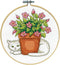 Design Works Crafts Inc. Floral Cat Counted Cross Stitch Kit with Hoop, Multi...