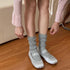 4-Pack,Slouchy Socks for Women,Slouch Crew Socks,Cotton,Scrunch,Can be Stacked or Straightened...