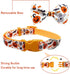 Halloween Dog Collar with Bow Tie, Holiday Pumpkin Jack-O-Lantern Collar for Small Medium Large Dogs Pets Puppies...