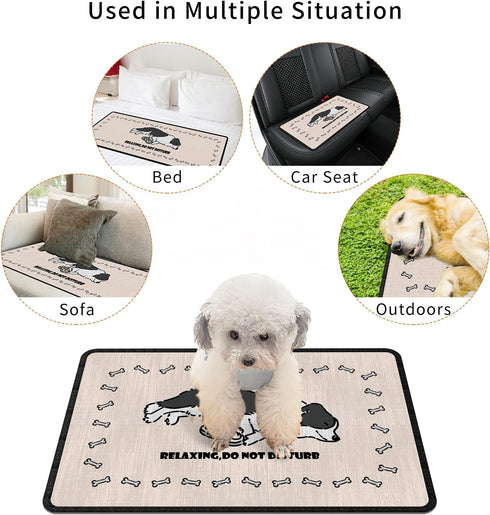 Pet Cooling Mat Cat Dog Cushion Pad Summer Cool Down Comfortable Soft for Pets and Adults Washable, Hair Resistant, Stain Proof,Large?16"x47"?, Re...