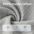 ZIGJOY Bunny Lovey Muslin Cotton Baby Security Blanket Soft Breathable Lovies for Babies Gifts for Newborn Infant Toddler Boys and Girls, Grey & B...