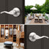 Probrico Wave Style Handle Dummy Leverset Left/Right Hand Door Knobs, Satin Nickel Finish...