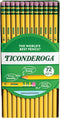 Ticonderoga Wood-Cased Pencils, Unsharpened, 2 HB Soft, Yellow, 72 Count...