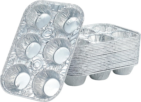 (10pack Muffin Pan 6-Cup Cupcake Aluminum Pans Favorite Muffin Tin Size for Baking Cupcakes Muffins and Mini Pies - Standard Size...