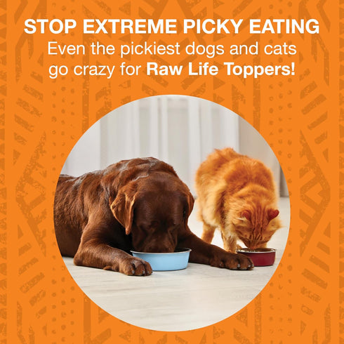 KOHA Raw Life Freeze-Dried Raw Topper Chicken, for Dogs and Cats, High Protein Meal Topper for Picky Eaters with Probiotics, 8oz Bag...