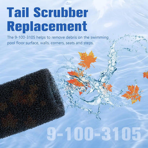 10 Pack Tail Scrubber Replacement for Polaris 280 360 180 380 480 3900 Pool Cleaner Parts, Sweep Hose Scrubber...
