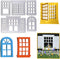 OOTSR 5PCS Metal Scrapbooking Die Cuts, Template Embossing folders, Window Background Frame Cutting Dies for Card Making, Scrapbooking Card Album ...