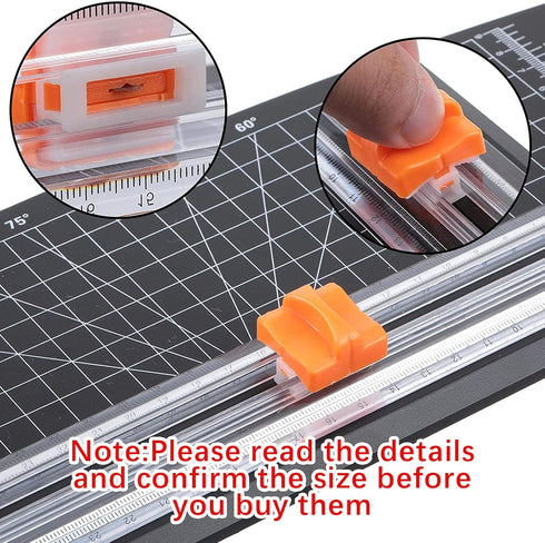 6 Pieces Paper Cutter Replacement Blades Paper Trimmer Blades Refill Craft Paper Cutting Replacement Blades for A4 Paper Cutter (Orange)...