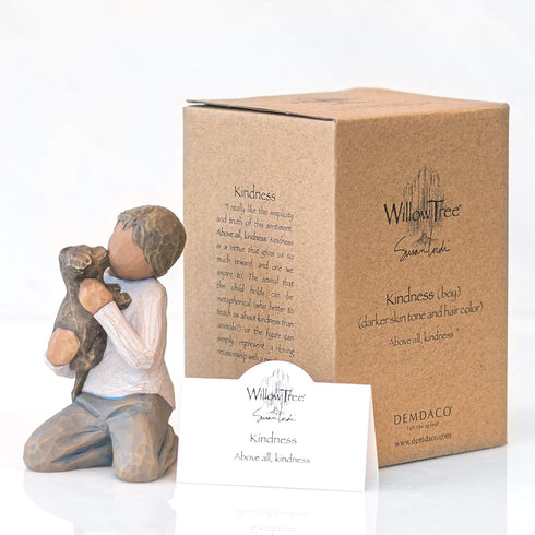 Willow Tree Kindness (boy, Darker Skin Tone & Hair Color), Sculpted Hand-Painted Figure...
