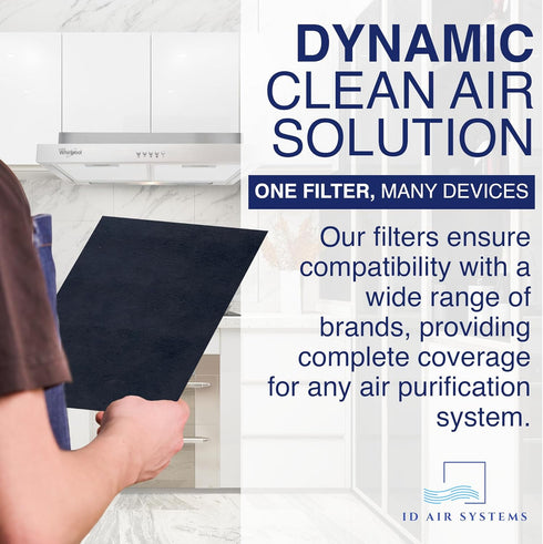 Cut To Fit Air Filter - Carbon Pad Pre Filter for Air Purifiers Furnace Filters, Trash Cans and Air Conditioner Filters, 1/6" thick, 16" x 48" - 2...