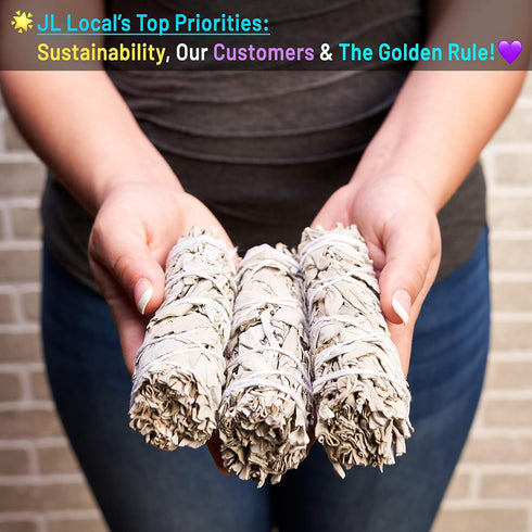 6" 3 Pack White Sage Smudge Sticks | 6-inch Large Wanderlust Smudging Wand Incense Stick for Cleansing, Purifying, Healing, Meditation, Yoga, Bles...