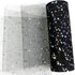 Laser Sequin Glitter Tulle Rolls 6 inch x 10 Yards (30 feet) Black Tulle Rolls Fabric Tutu for DIY Skirts Wedding Gift Wrap Sewing Crafting Bow Br...