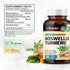 BIO KRAUTER Turmeric Supplement with Boswellia Extract Capsules - 2000 mg Blend - 100 Count - Vegan Boswellia Turmeric (Curcumin) - Formula w/Blac...