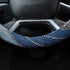 Valleycomfy Cloth Steering Wheel Covers for Women Bohemian Universal 15 inch Baja Blanket Enthic Blue...