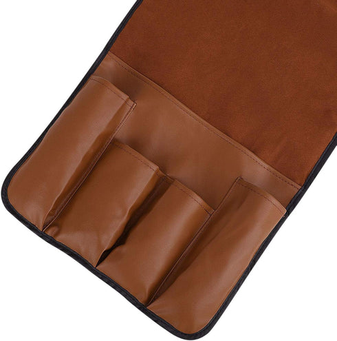 Leather Sofa Armrest Organizer Non-Slip Remote Control Holder Couch Armchair Caddy with Pockets TV Remote Control Holder Organizer Cell Phones Boo...