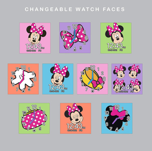 Accutime Kids Disney Minnie Mouse Pink Educational, Touchscreen Smart Watch Toy for Girls, Boys, Toddlers - Selfie Cam, Learning Games, Alarm, Cal...