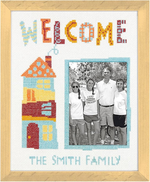 Dimensions 70-35349 Welcome Home Counted Cross Stitch Photo Frame Kit, 8" x 10"...