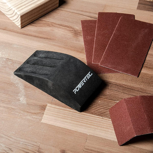 POWERTEC 71724 5 inch Sanding Block Hand Sander for Woodworking, Furniture Restoration, Drywall, Sanders and Polishing, Automotive Body Arts Craft...