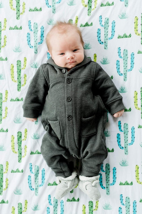 100% Cotton Fitted Crib Sheet - Premium Baby Bedding - Soft, Breathable & Durable - Cactus Print...
