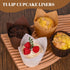 120 Counts Tulip Cupcake Liners for Baking Cups, Food Grade Parchment Paper Muffin Liners Holders, Standard Tulip Cupcake Liners, Greaseproof Cupc...