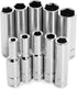 Performance Tool W36400 1/4-Inch Drive 6-point MET Deep Wall Socket Set, 10-Piece...