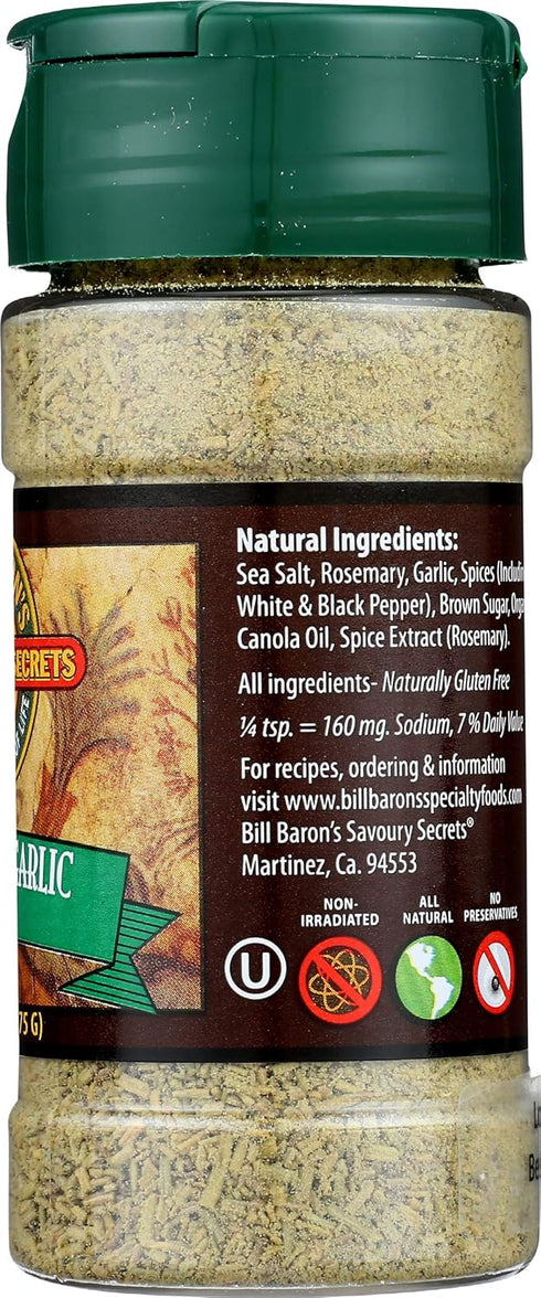 BARON SPICES & SEASONINGS Rosemary Garlic Seasoning Marinade, 2.64 OZ...