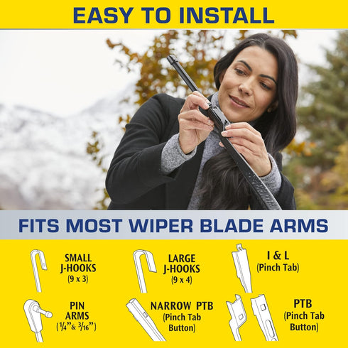 Rain-X 5079282-2 Latitude 2-In-1 Water Repellent Wiper Blades, 28 Inch Windshield Wipers (Pack Of 1), Automotive Replacement Windshield Wiper Blad...
