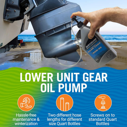 Lower Unit Gear Oil Pump for Quart Bottle Gear Lube Pump for Marine Lower Unit Transmission Fluid Pump Transfer Rear Differential Fluid Pump Chang...