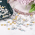 uxcell 200Pcs 8mm Rondelle Spacer Beads, Silver Plated Rhinestone Spacer Beads, Round Spacer Loose Beads for DIY Bracelet Necklace Jewelry Making ...