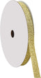 Berwick Offray 813117 5/8" Wide Sparkle Glitter Craft Ribbon, 50 Yards, Gold...